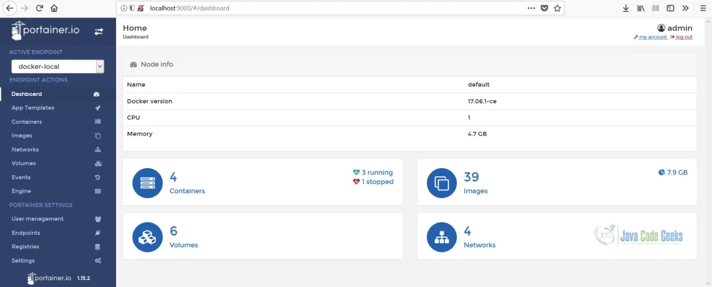 Portainer Dashboard