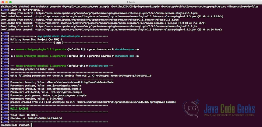 maven spring framework - project setup