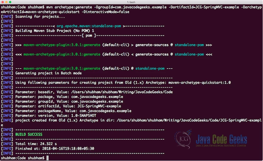 Creating Project with Maven