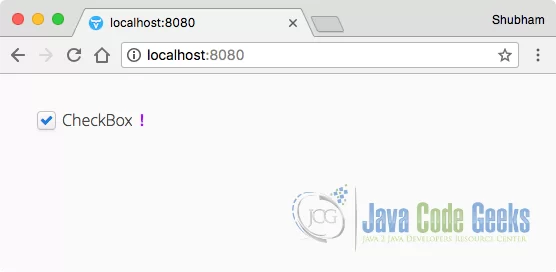 Vaadin checkbox component