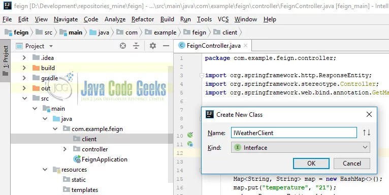 Feign Client - Create a new class