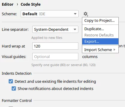code formatting