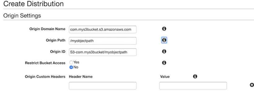Dynamic Content Caching - Create CloudFront Distribution