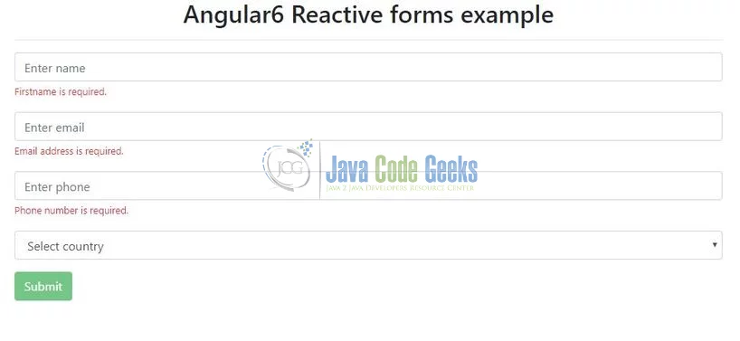 Angular 6 Reactive Form - Error Messages