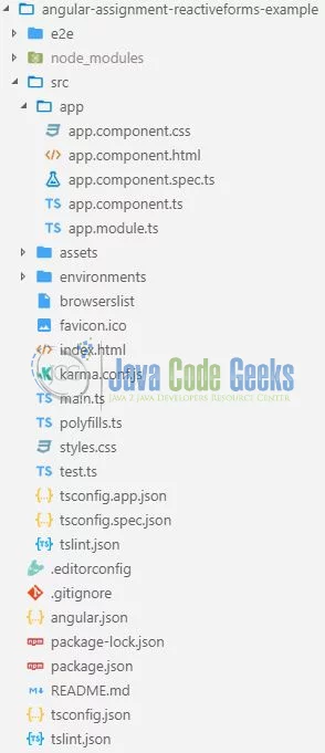 Angular 6 Reactive Form - Application Structure