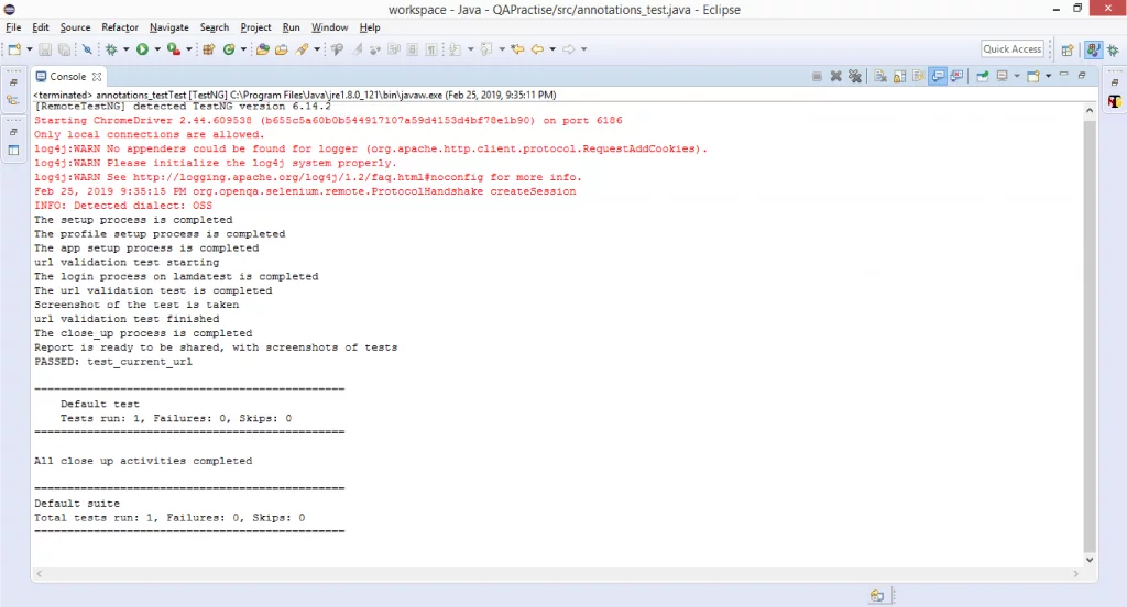 TestNG Annotations