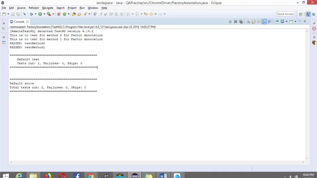 TestNG Annotations