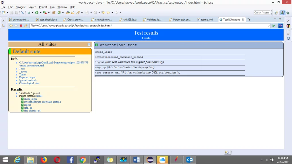 TestNG Annotations