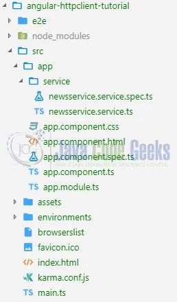 Angular Http Client Module - Application Structure