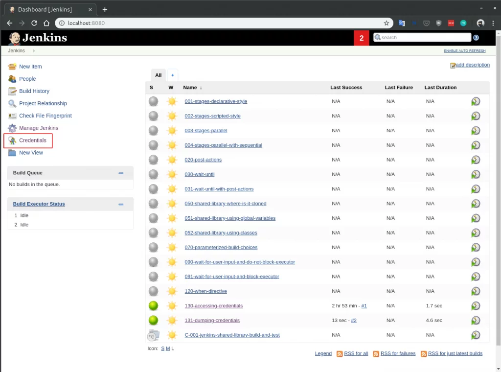 Jenkins credentials