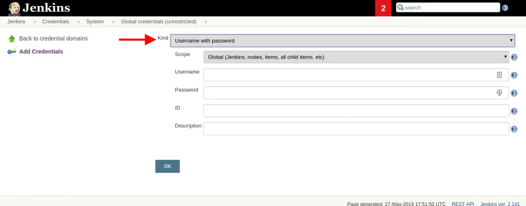 Jenkins credentials
