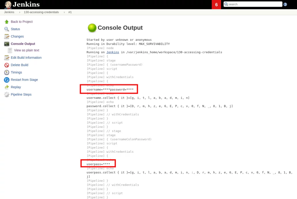 Jenkins credentials
