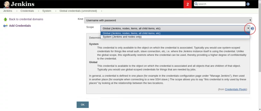 Jenkins credentials