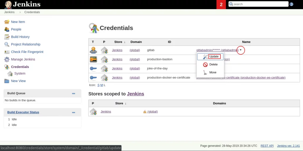 Jenkins credentials