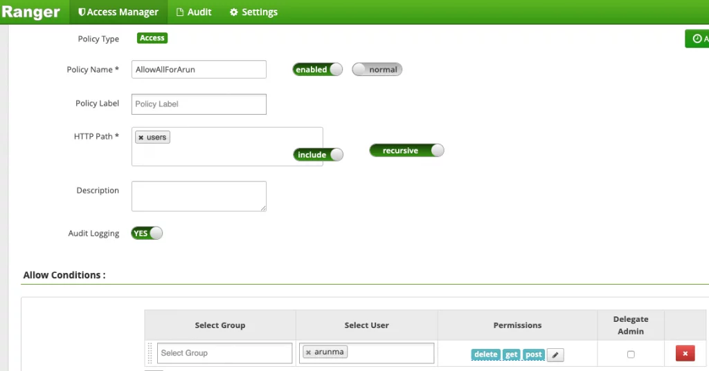Apache Ranger plugin
