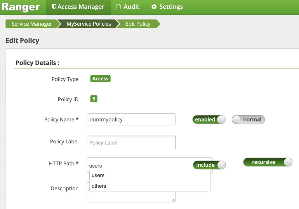 Apache Ranger plugin