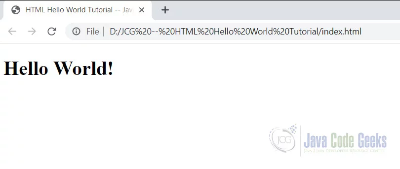 HTML Hello World - Title Tag