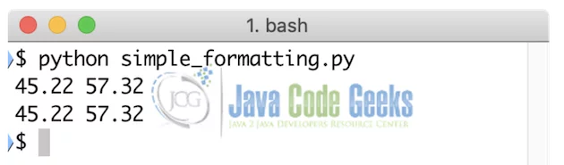 Python Formatting Strings - Decimal formatting
