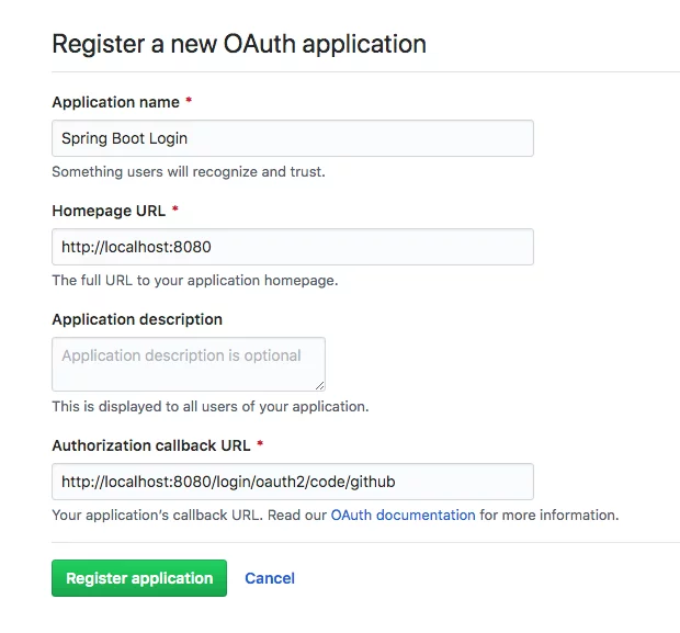 Spring Boot Login Options