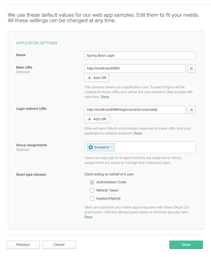 Spring Boot Login Options