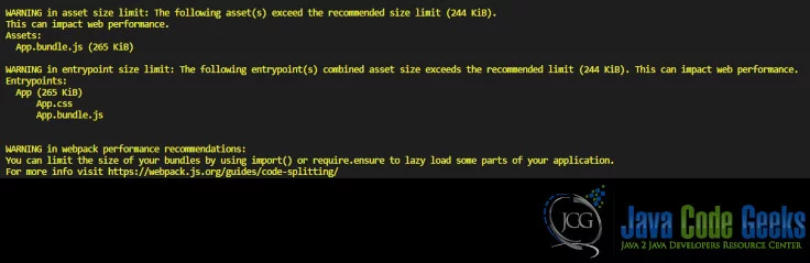 ReactJS Webpack - Build Warning