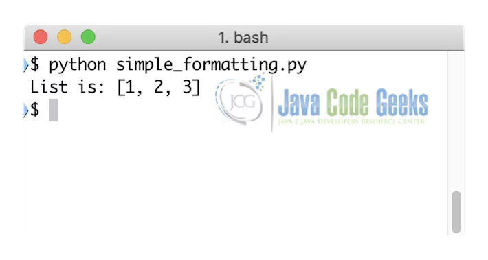 Python Formatting Strings - List Formatting