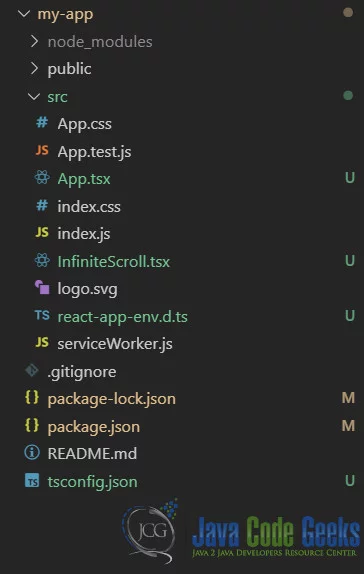 ReactJS Infinite Scroll - Folder Structure