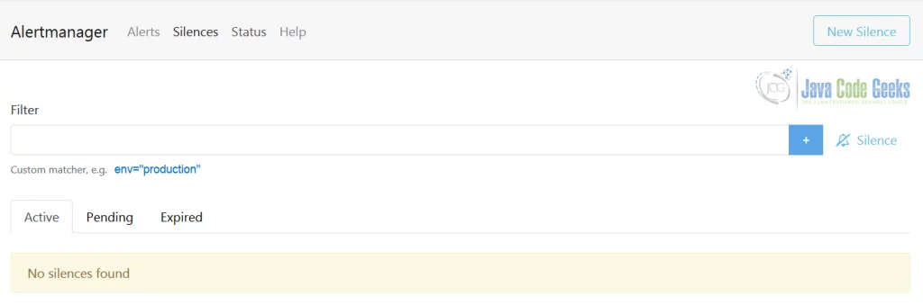 Monitoring and Alerting - AlertManager web frontend