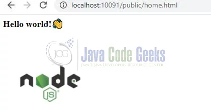 Express.js static files - html page