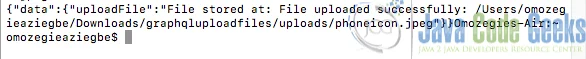 java graphql upload file example output