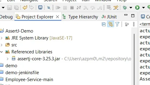 assertj ignore fields comparison project