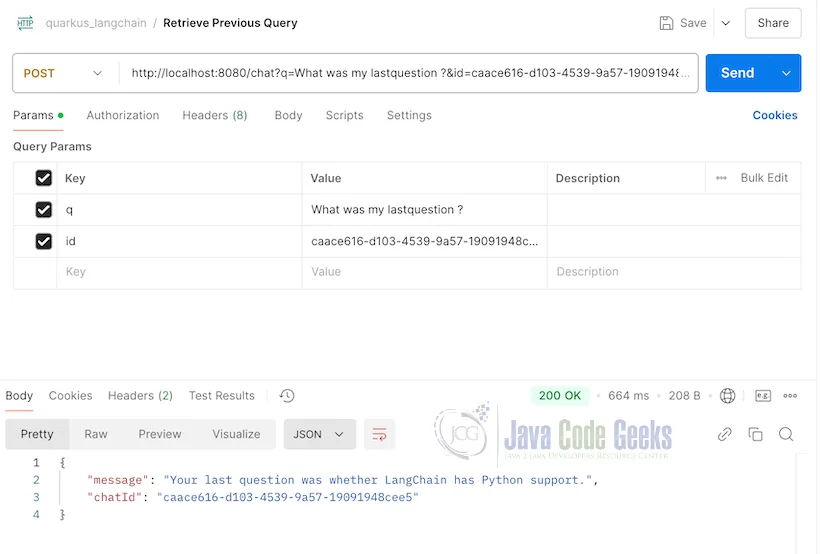 Last Question Asked - Quarkus Chat
java quarkus langchain4j