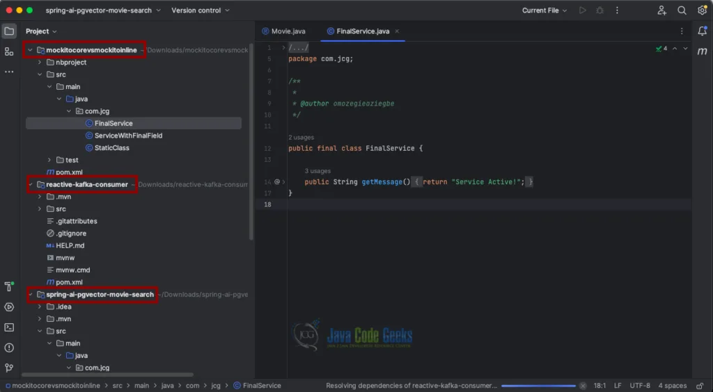 Multiple Projects View