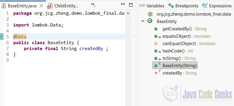 default constructor in base class
