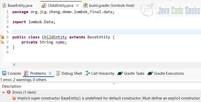 default constructor in base class