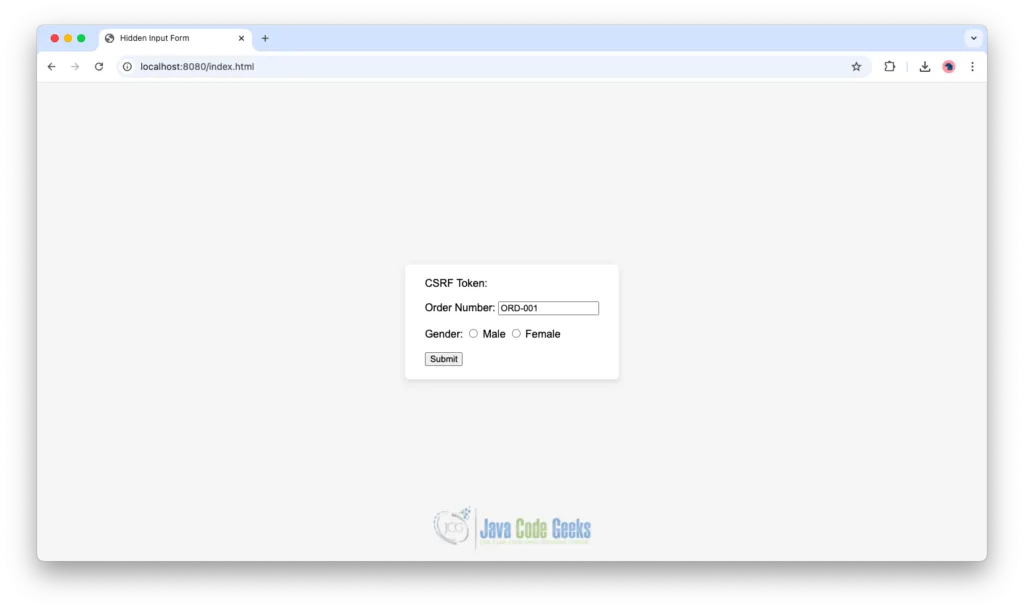 Example screenshot demonstrating automation of hidden and read-only inputs using Selenium and JavaScript.