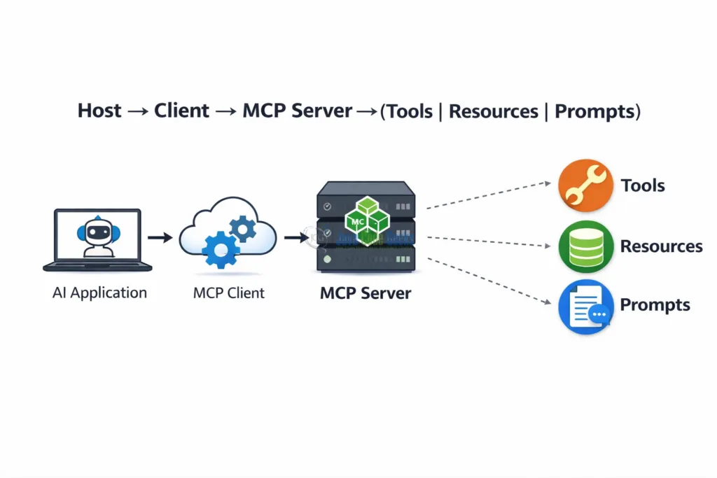 MCP Interaction Flowchart Illustration - mcp server with python example