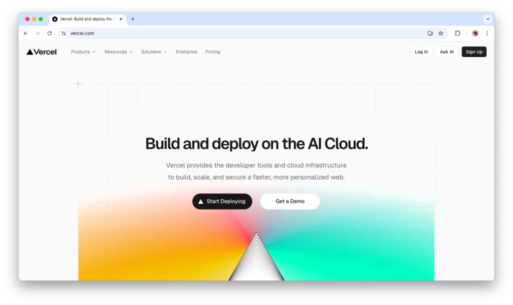 Vercel homepage - heroku alternative for depolyment